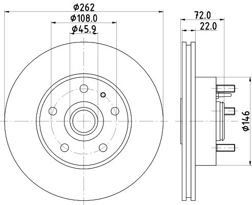 HELLA PAGID stabdžių diskas 8DD 355 100-881